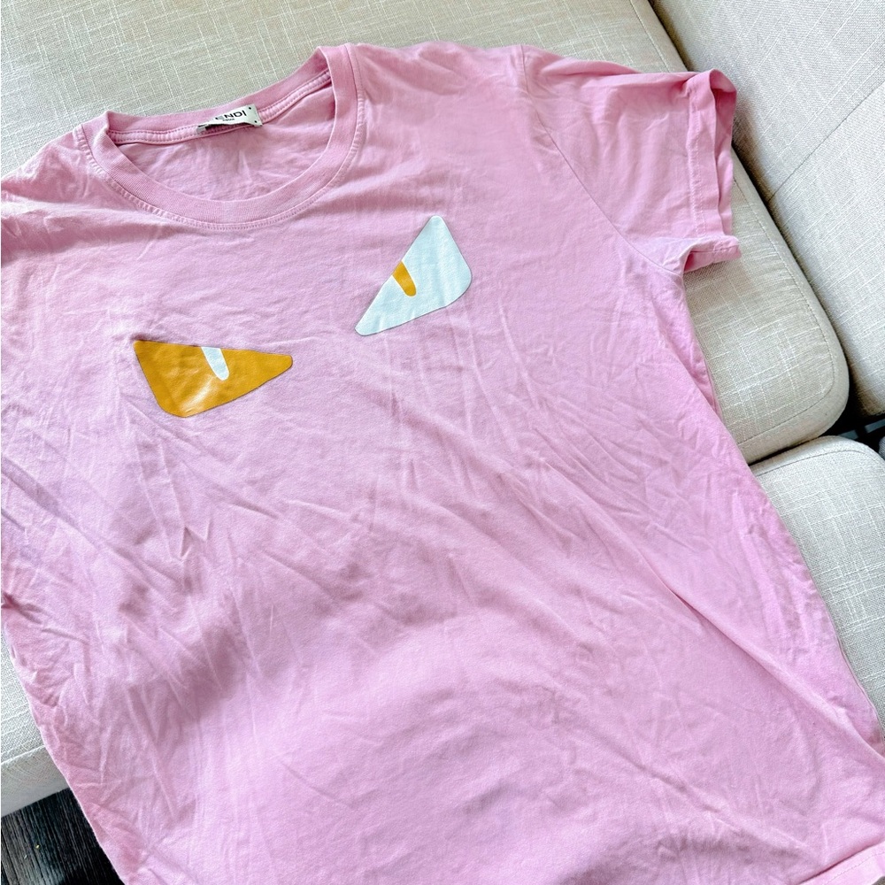 Pink Fendi T-Shirt with Eye Design